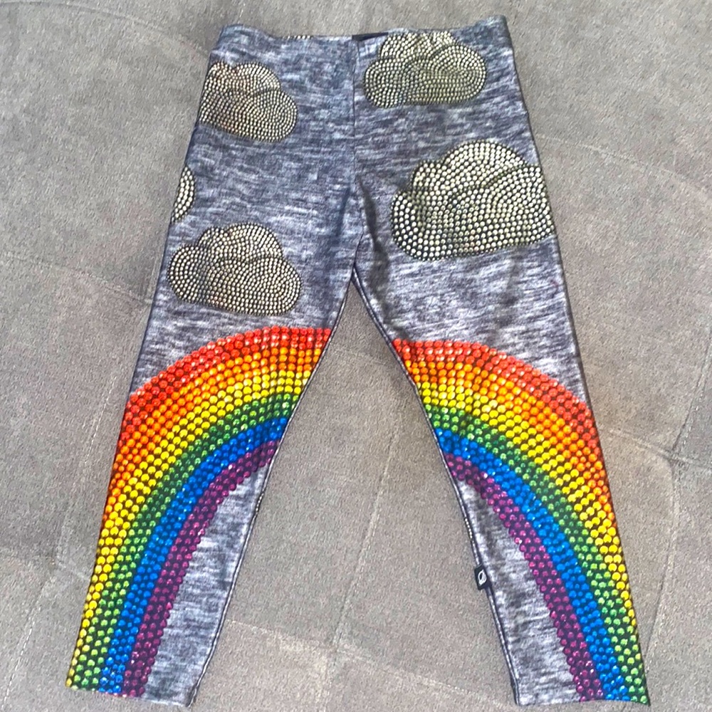 TEREZ Rainbow Crop Leggings - sz M